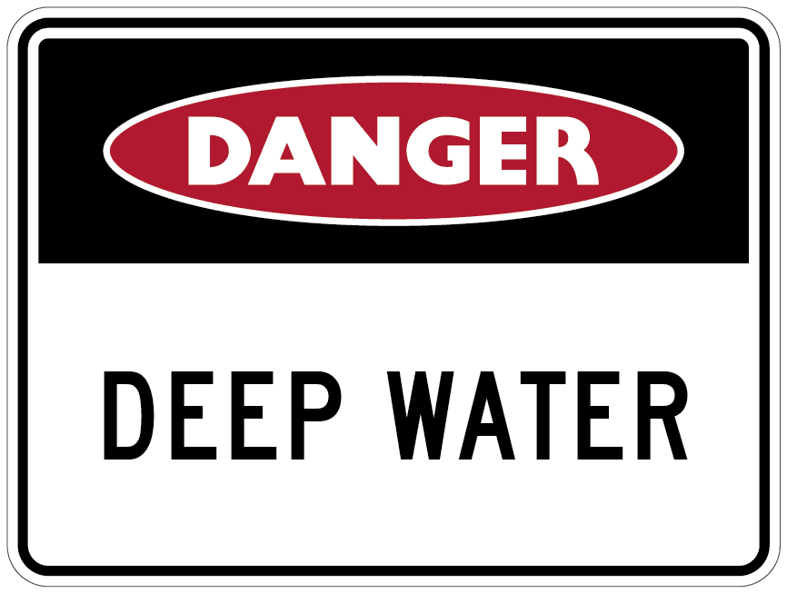 Sign Danger Deep Water (Each) for sale | NZ Safety Blackwoods