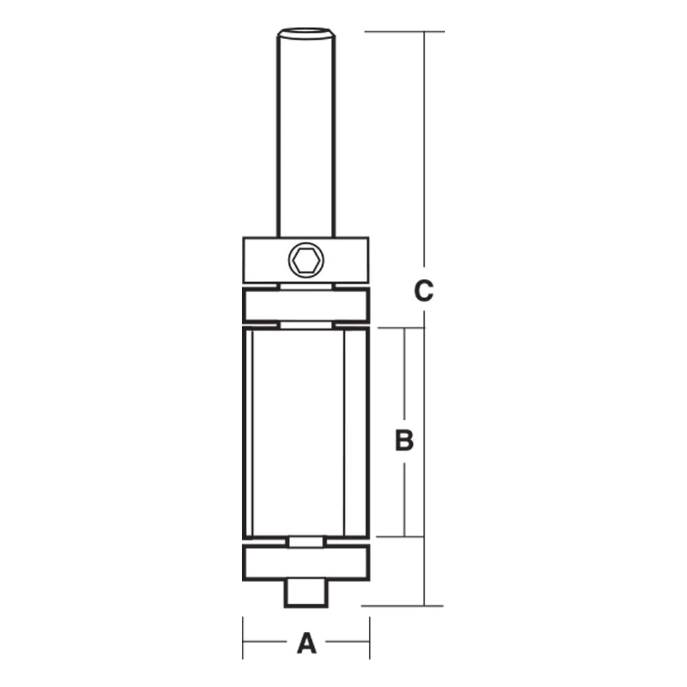 Carbitool Trim Bit Flush Dual Carbide Tipped-12.7mm (Each) for sale ...