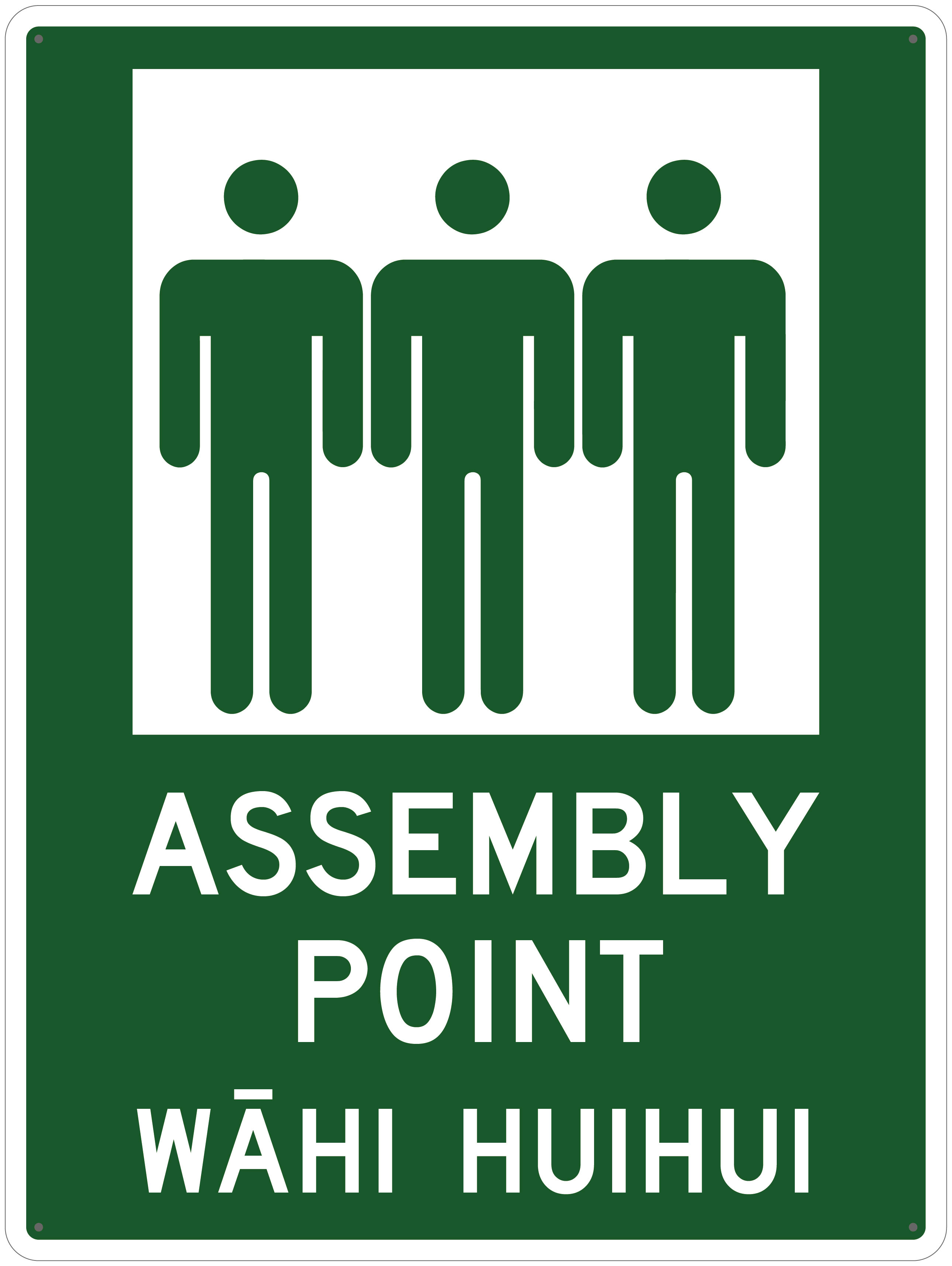 Mauri Sign Te Reo Maori Sign | Assembly Point-W450mm x H600mm (Each) for sale - NZ ...
