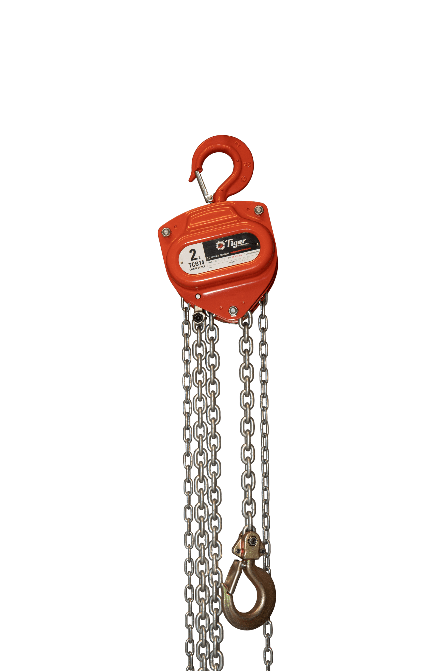 Tiger Chain Block with OLP 2.0T, 3.0m (Each) for sale - NZ Safety ...