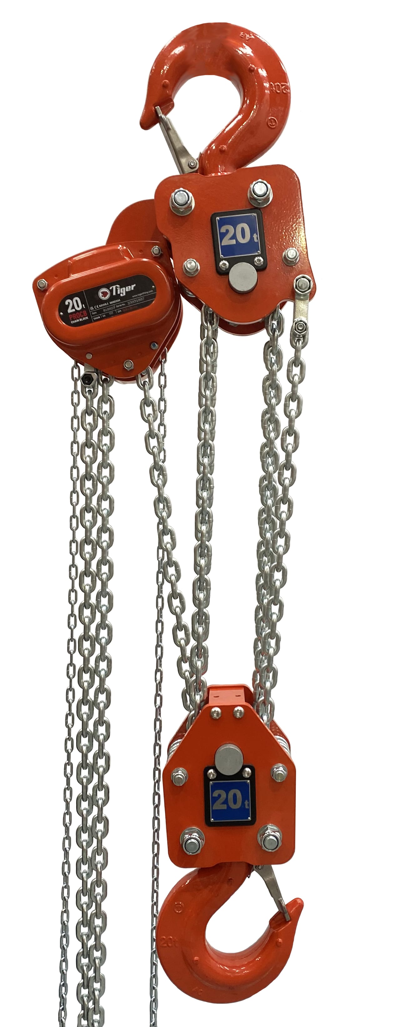 Tiger Chain Block with OLP 20.0T, 3.0m (Each) for sale - NZ Safety ...