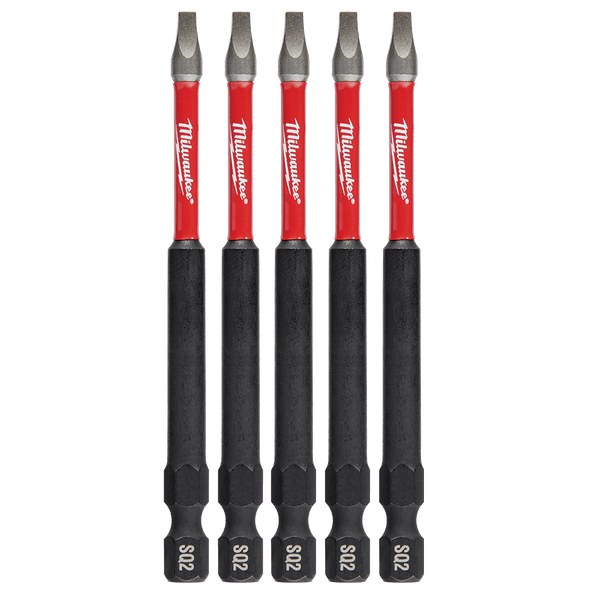 Milwaukee Shockwave Power Bit Square Recess #2-89mm-Pack of 5 (Each ...