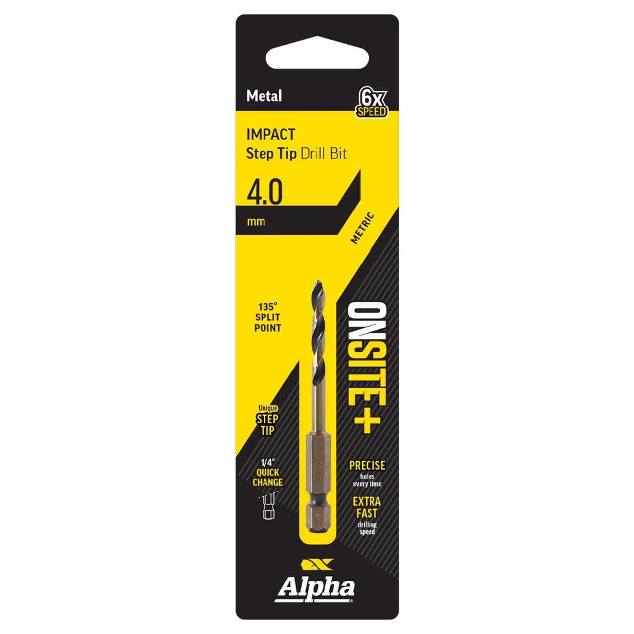 Trucut Alpha ONSITE Plus Impact Step Tip Drill Bit-4.0mm (Each) for ...