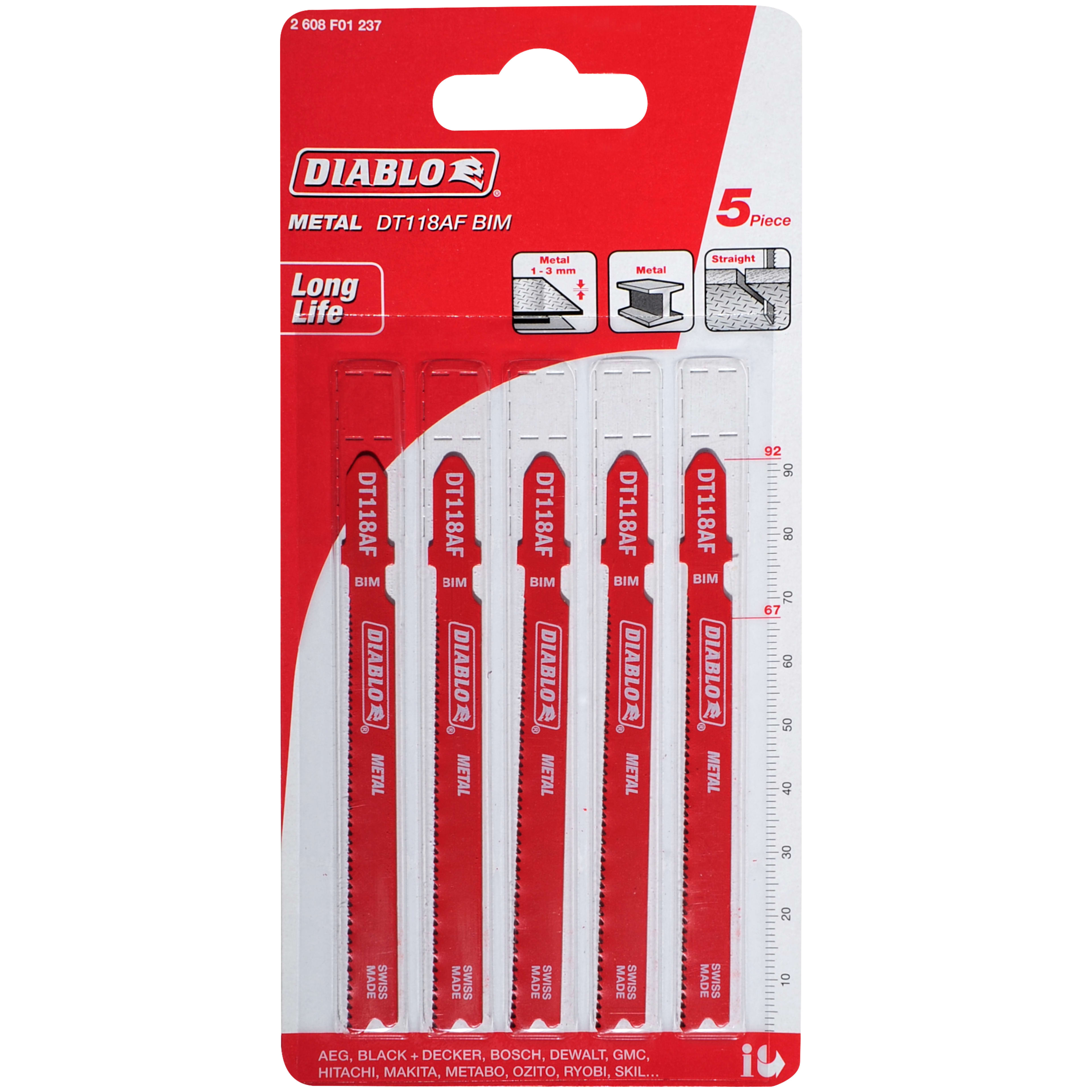 DIABLO Jigsaw Blades DT118AF 5PC (Each) for sale - NZ Safety Blackwoods ...