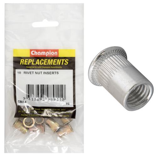 M8 Rivet Threaded Inserts Champion M8 Steel Rivet Nut inserts-Pack of 10 (Packet) for sale | NZ ...
