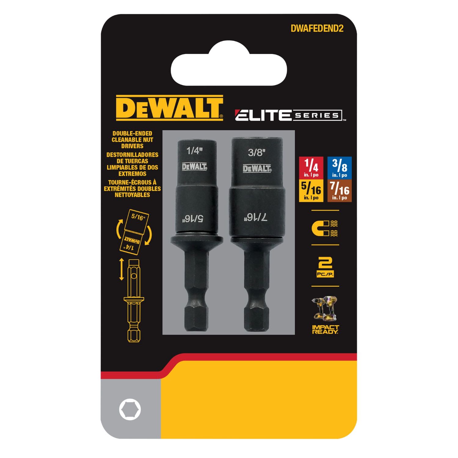 DeWalt Elite Series DBL Ended Nut Drivers-Pack of 2-Pack for sale | NZ ...