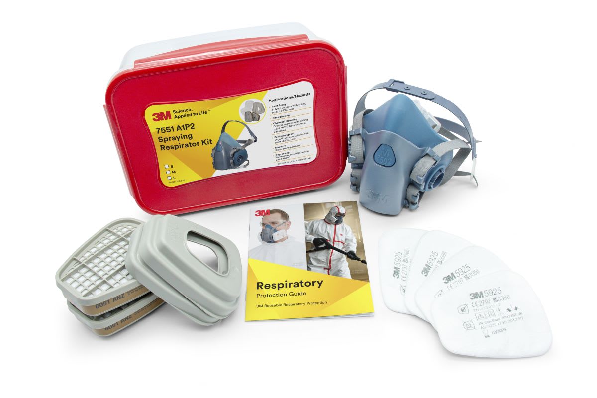 3M Spraying Respirator Kit 7551, A1P2-Small (Each) for sale - NZ Safety ...