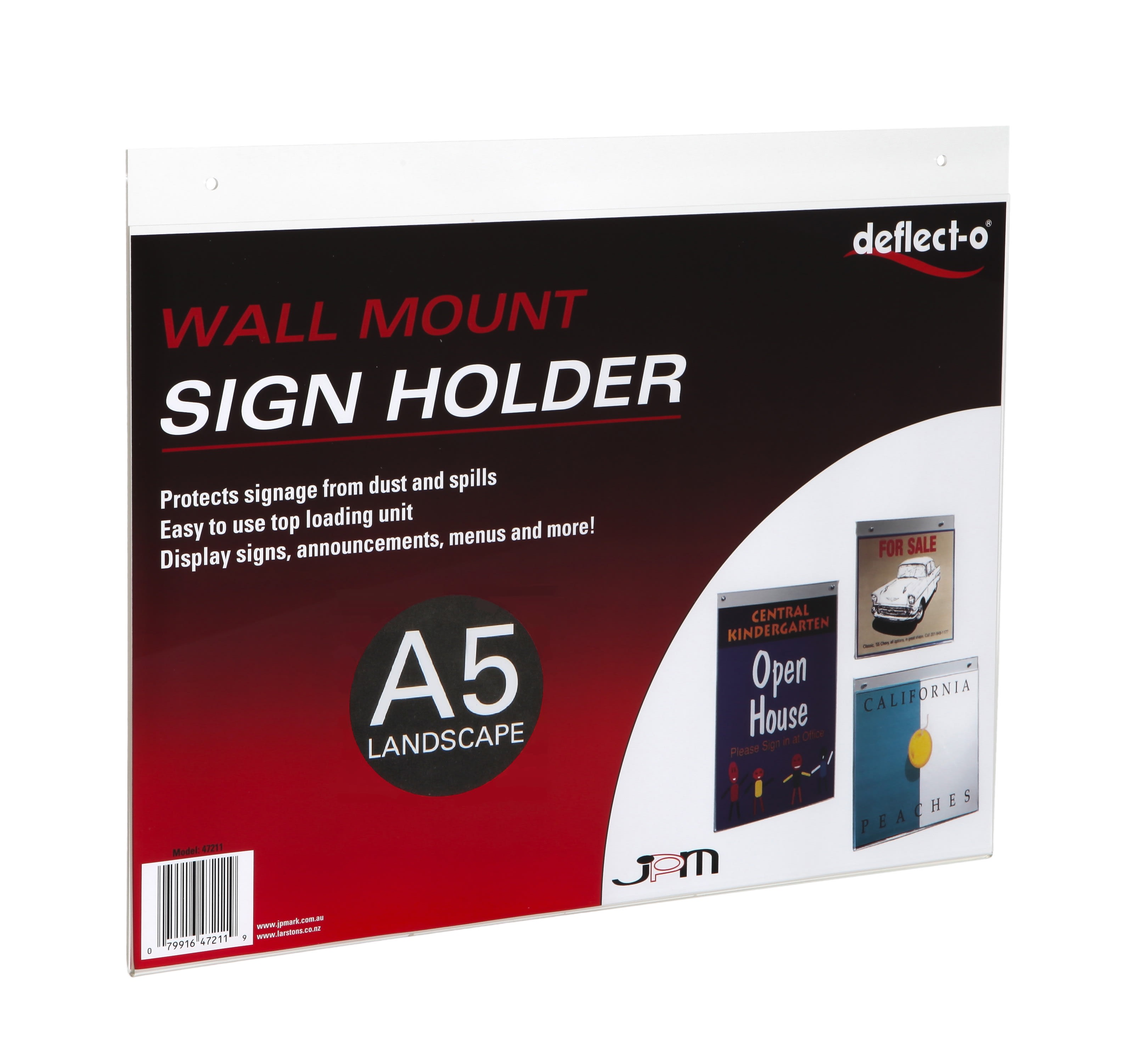 Deflecto Wall Mount Sign Holder A5 Landscape (Each) for sale | NZ ...