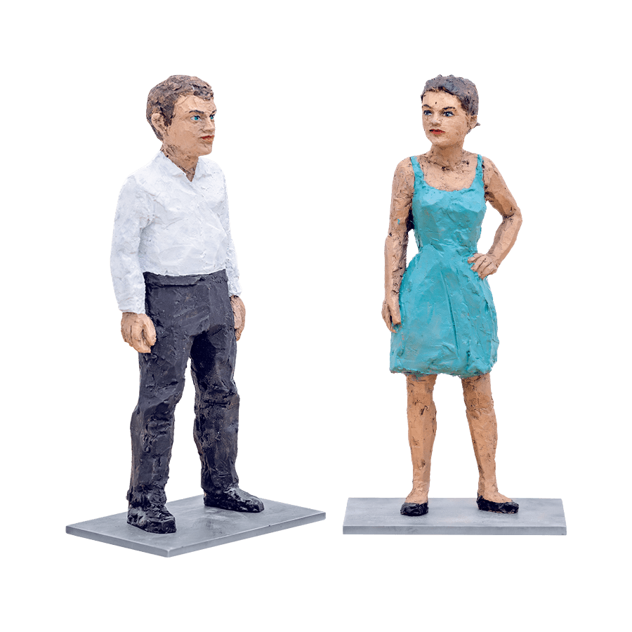 Skulptur Frau und Mann Balkenhol