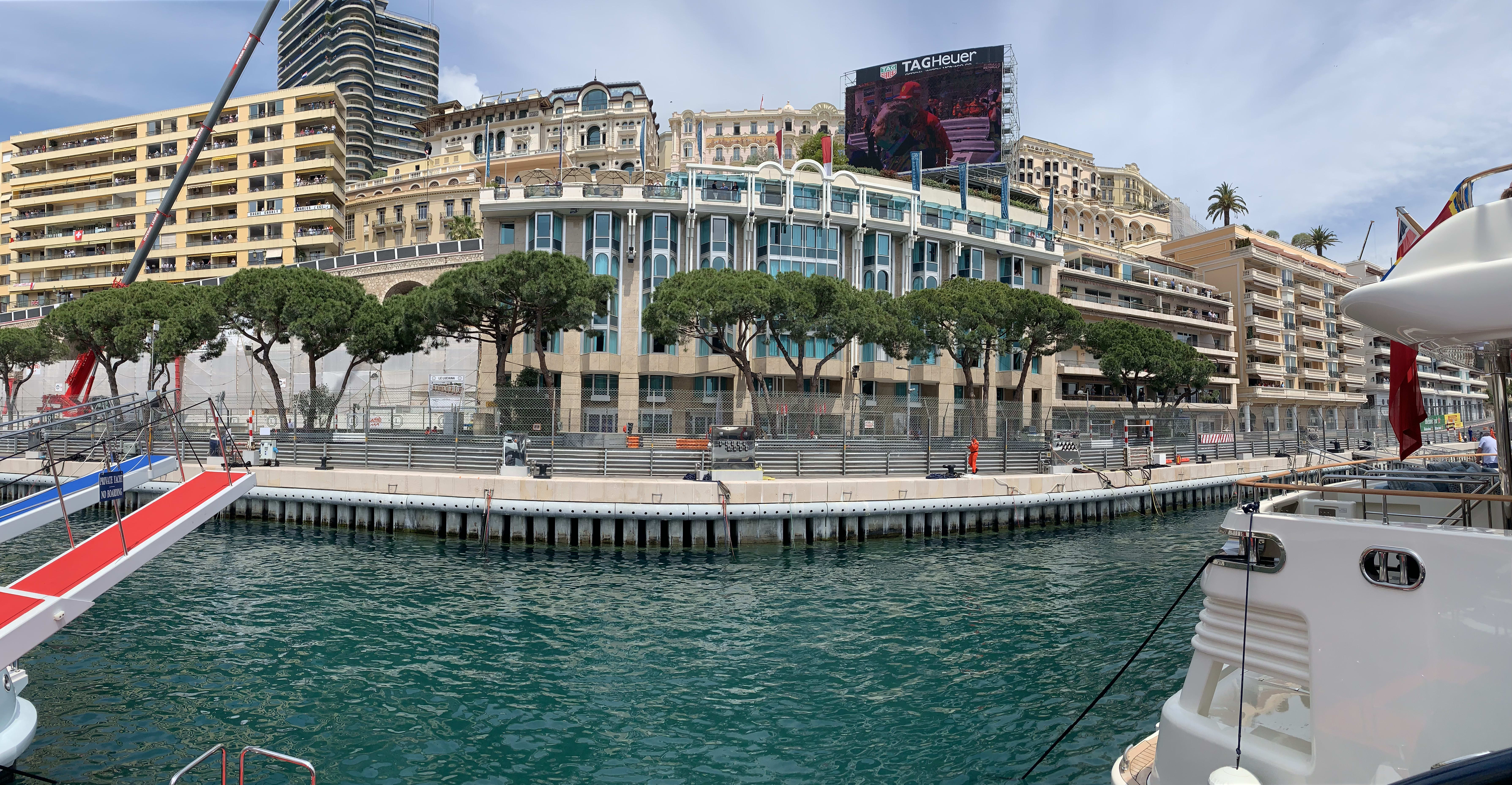 Luxury yacht view in harbor