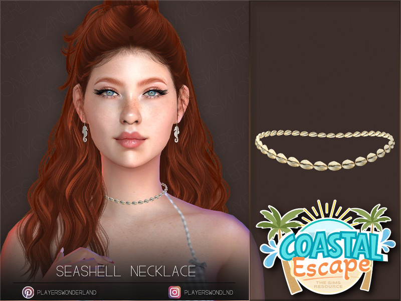 Sims 4 Seashell Necklace by PlayersWonderland