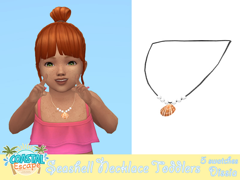 Sims 4 Seashell Necklace Toddlers by Dissia