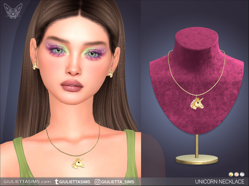 Sims 4 Unicorn Necklace by Feyona