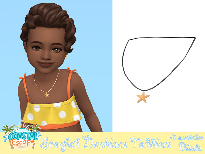 Sims 4 Starfish Necklace Toddlers by Dissia