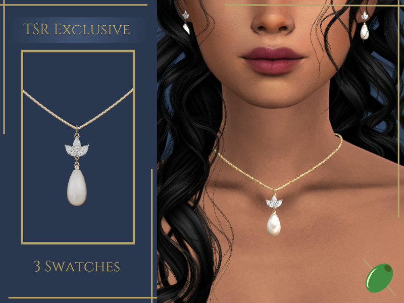 Sims 4 Thessa Pearl Necklace by Pitted0live
