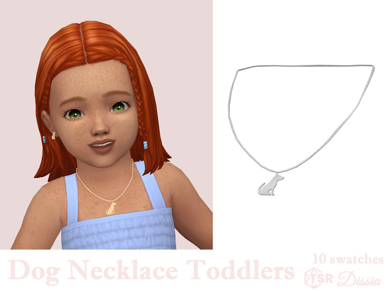 Sims 4 Dog Necklace Toddlers by Dissia