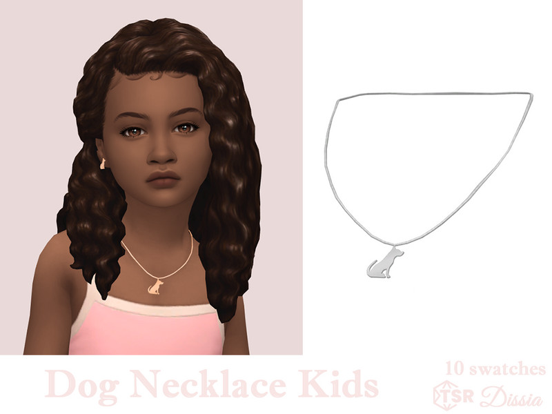 Sims 4 Dog Necklace Kids by Dissia
