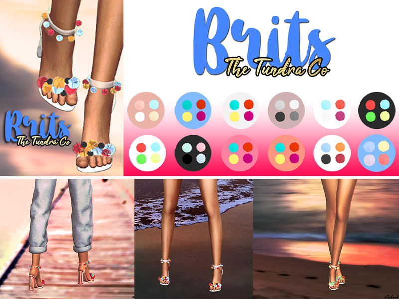 Sims 4 Brits Pom Pom Heels - The Tundra Co by TheTundraCo