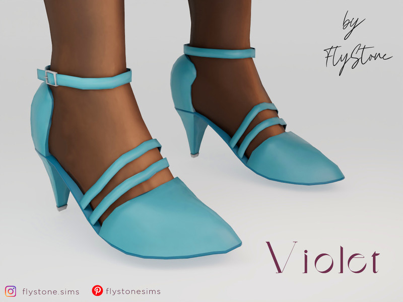 Sims 4 Violet - female heels with straps by FlyStone