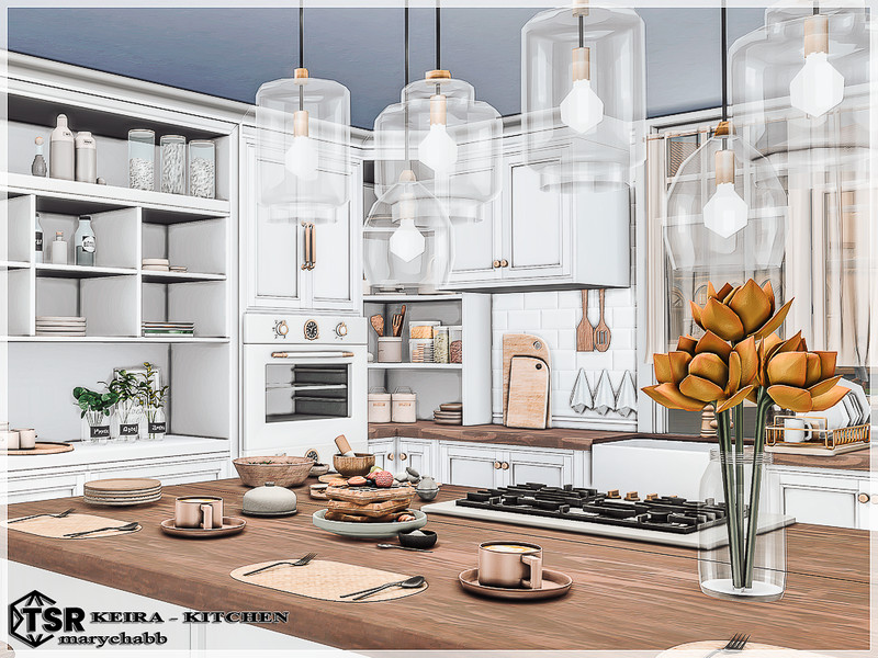Sims 4 Keria - Kitchen with Dining area by marychabb