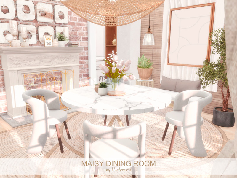 Sims 4 Maisy Dining Room by BlusterSims
