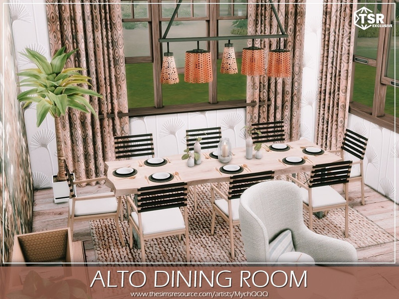 Sims 4 Alto Dining Room by MychQQQ