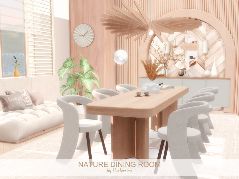 Sims 4 Nature Dining Room by BlusterSims