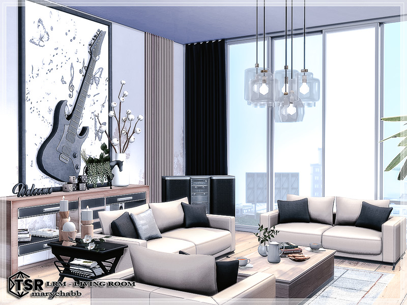 Sims 4 LRM - Living Room with Dining Area by marychabb