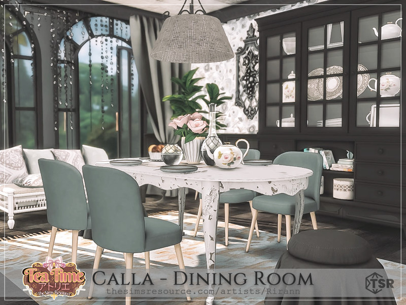 Sims 4 Calla - Dining Room by Rirann