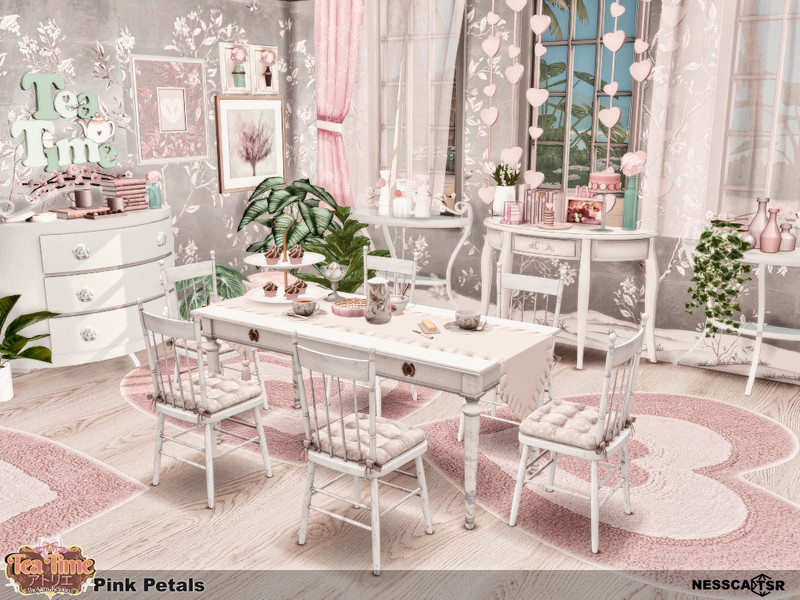 Sims 4 Pink Petals by Nessca