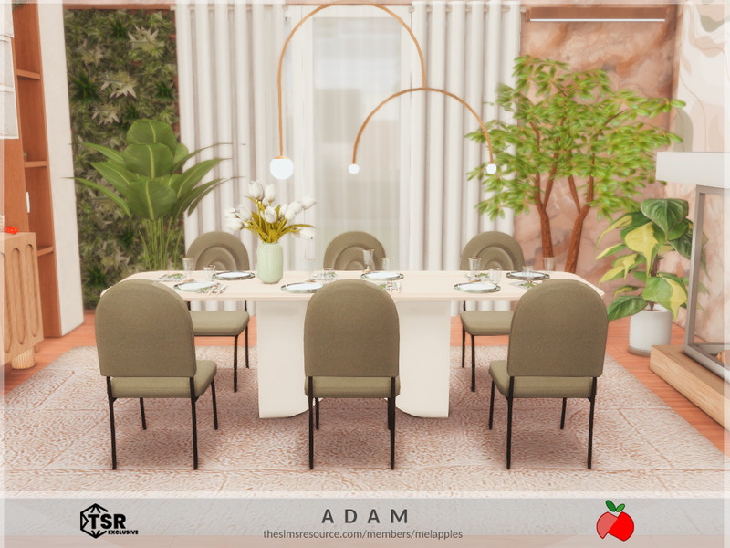 Sims 4 Adam - dining by melapples