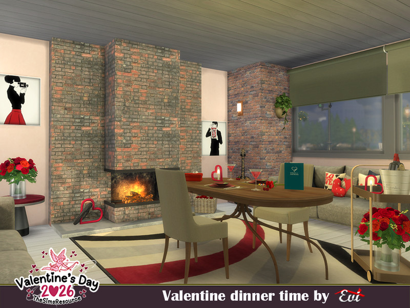 Sims 4 Valentine dinner time by evi