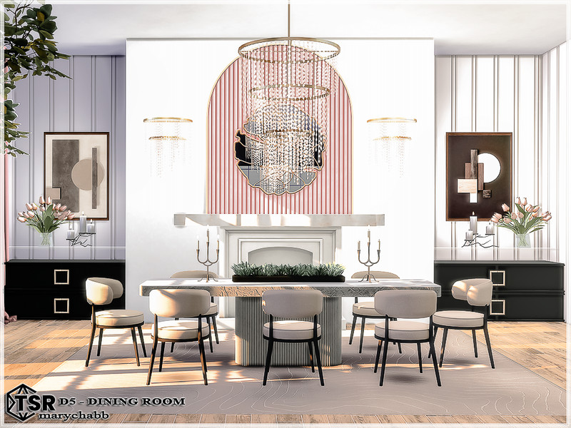 Sims 4 D5 - Dining Room by marychabb