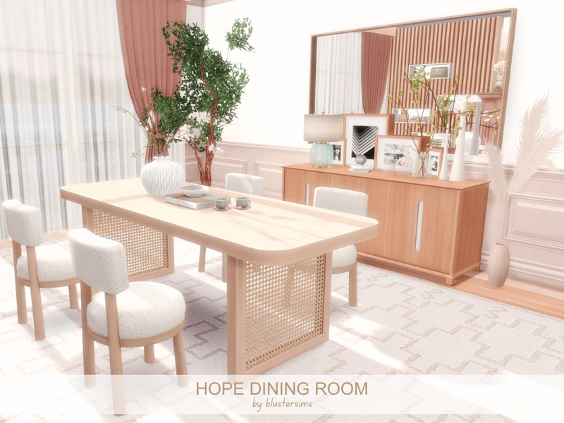 Sims 4 Hope Dining room by BlusterSims