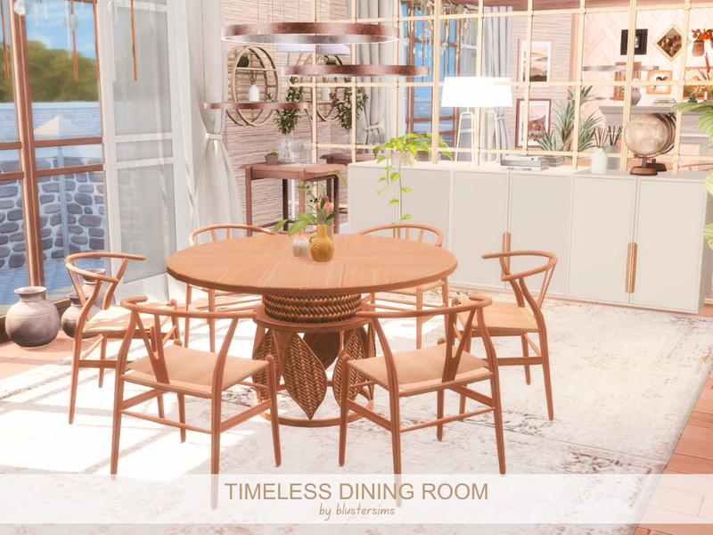 Sims 4 Timeless Dining Room by BlusterSims