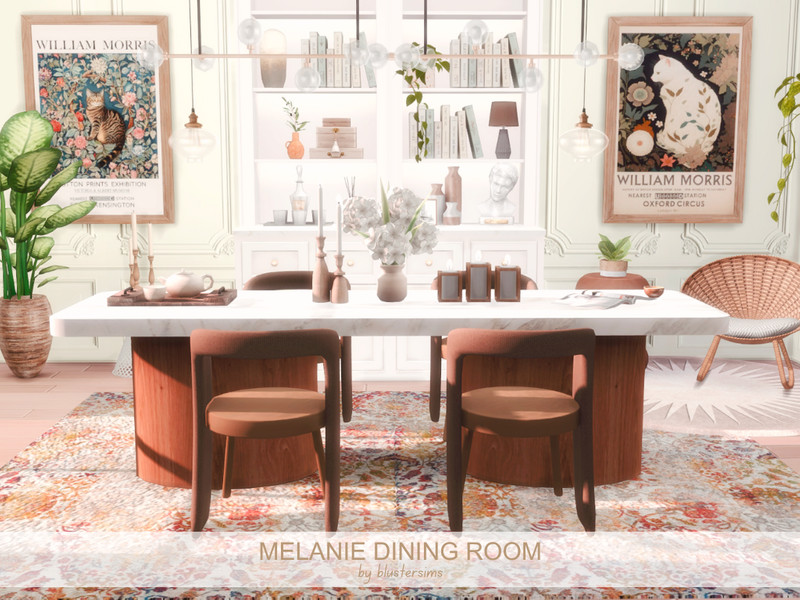 Sims 4 Melanie Dining Room by BlusterSims