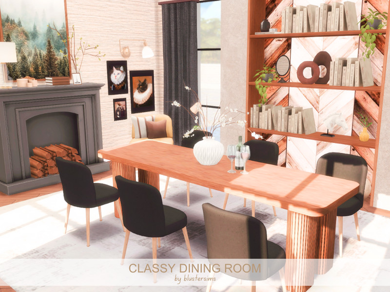 Sims 4 Classy Dining Room by BlusterSims