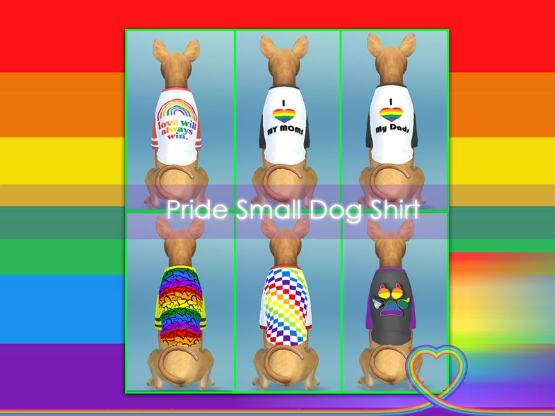 Sims 4 Small Dog Pride Shirt by Libby_Letters