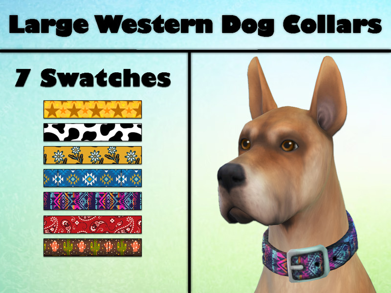 Sims 4 Western Large Dog Collar by Libby_Letters