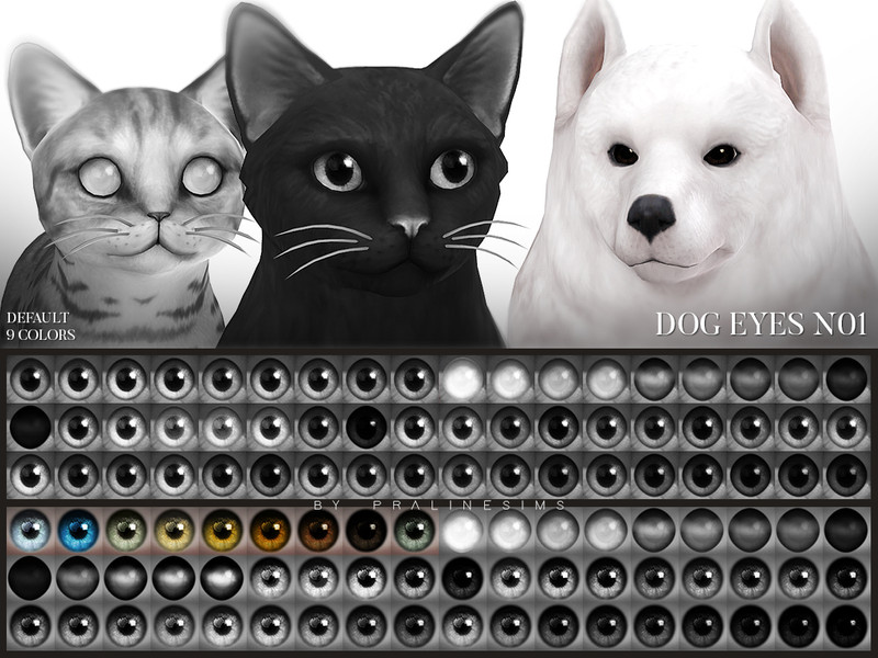 Sims 4 Dog Eyes N01 Default Replacement by Pralinesims