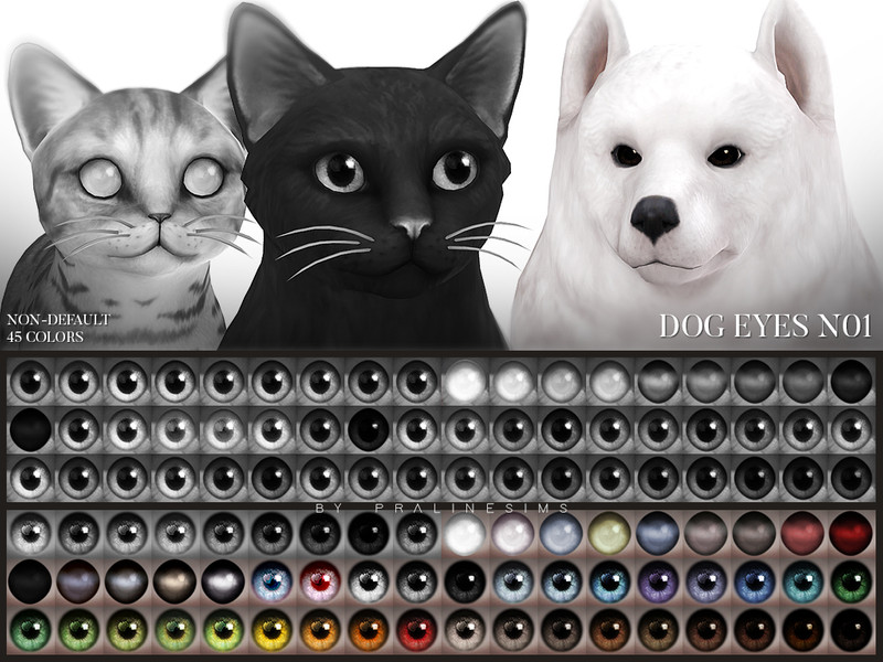 Sims 4 Dog Eyes N01 Non-Default by Pralinesims
