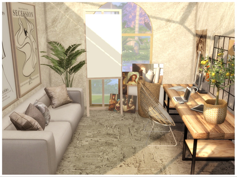 Sims 4 Painter Office by lotsbymanal