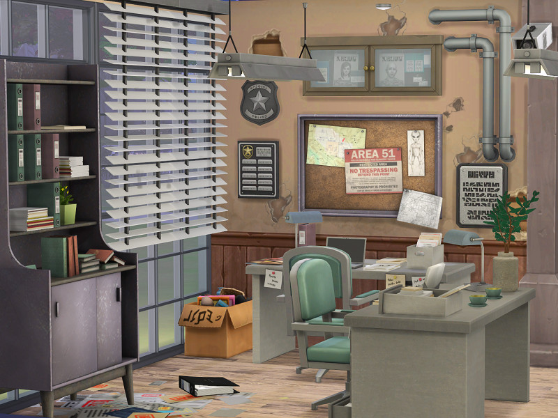 Sims 4 Detektiv Office Room // CC needed by Flubs79