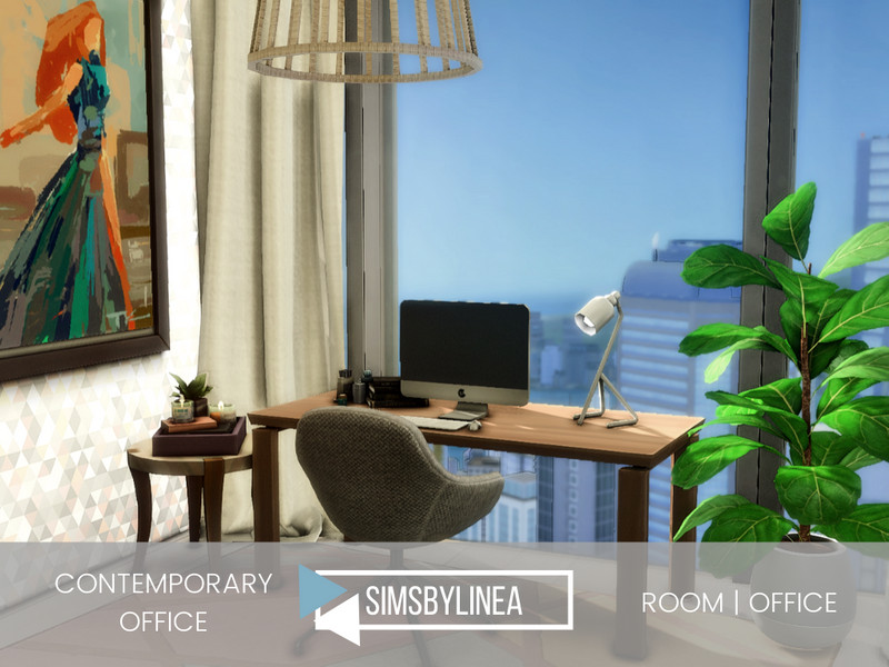 Sims 4 Contemporary Office by SIMSBYLINEA