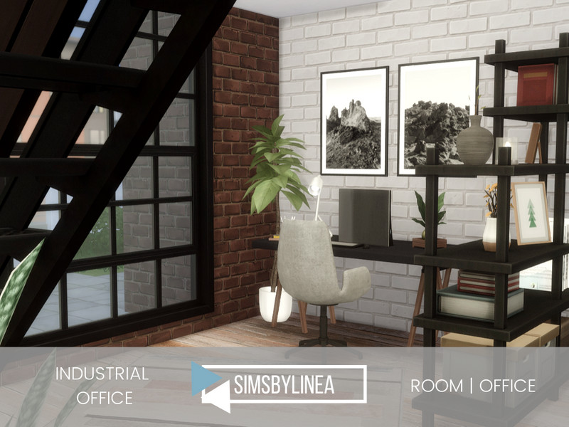 Sims 4 Industrial Office by SIMSBYLINEA