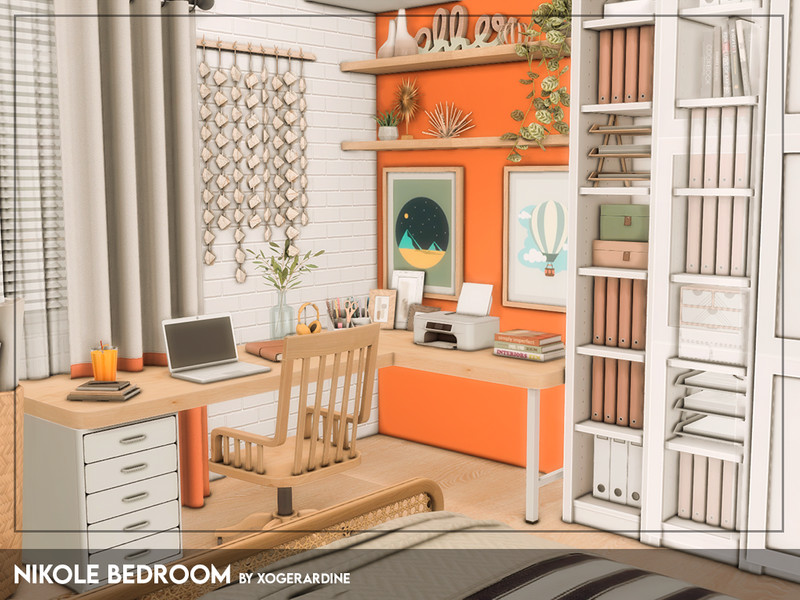 Sims 4 Nikole Bedroom (TSR only CC) by xogerardine