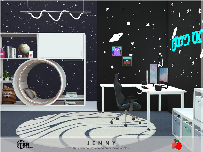 Sims 4 Jenny - office by melapples