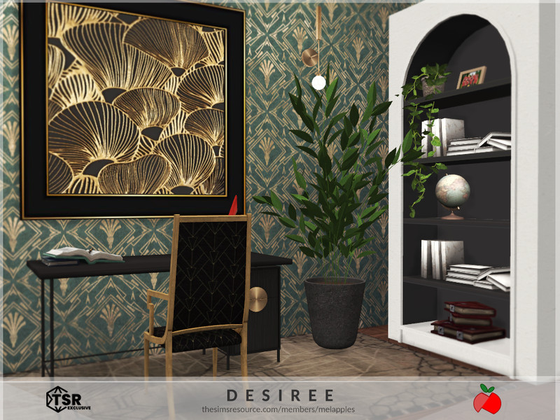 Sims 4 Desiree - office by melapples