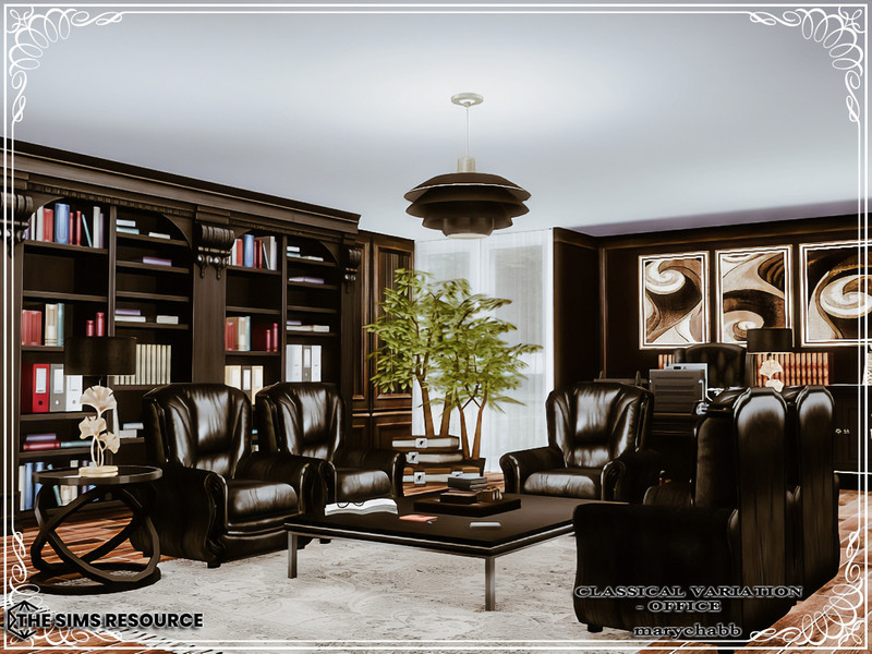 Sims 4 Classical Variation - Office by marychabb