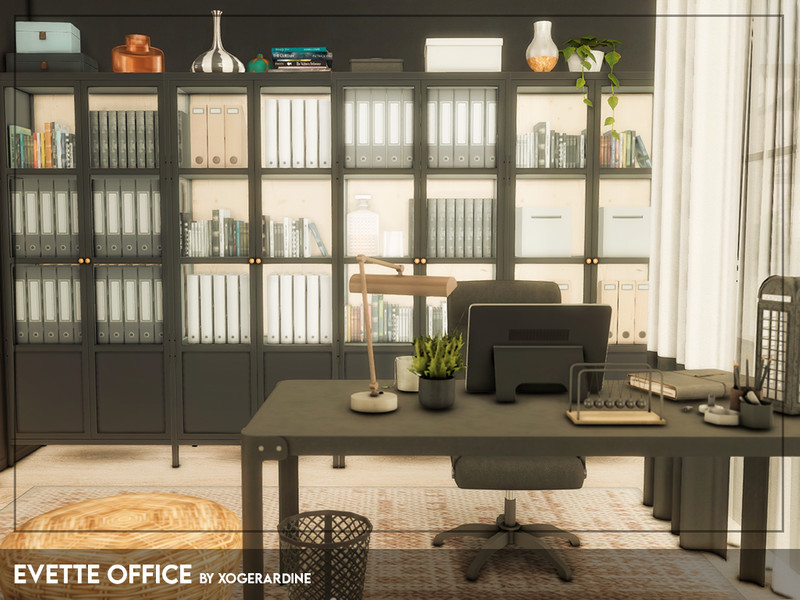 Sims 4 Evette Office (TSR only CC) by xogerardine